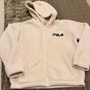 Fila Kids Beige Sherpa Hoodie